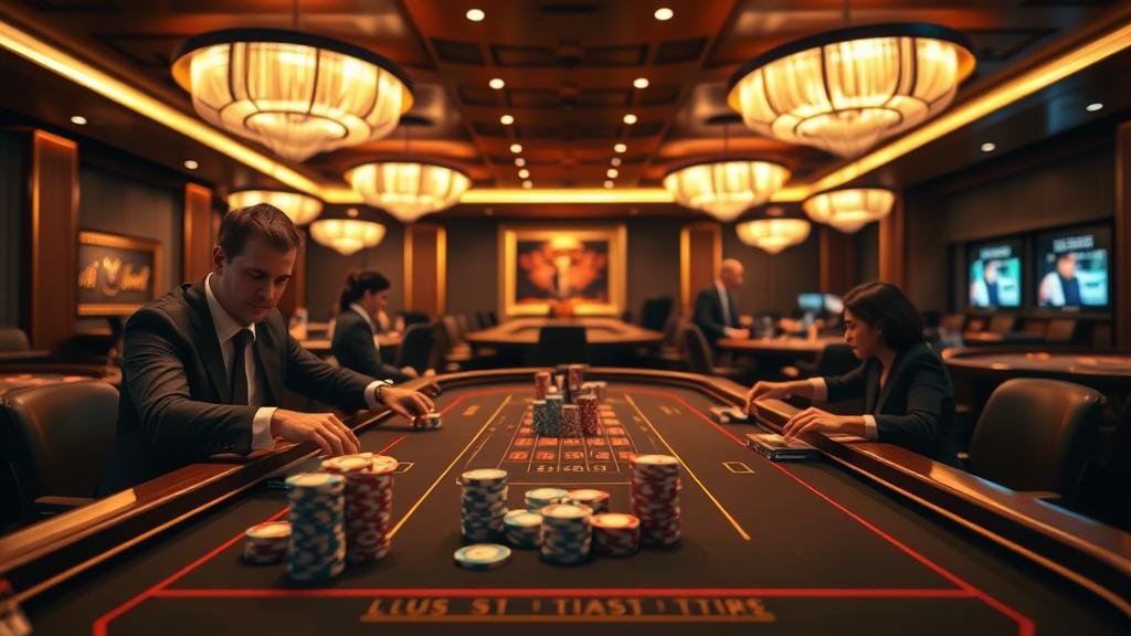 หน้าจอเกมบาคาร่าแสดงผลแต้มและการเดิมพัน