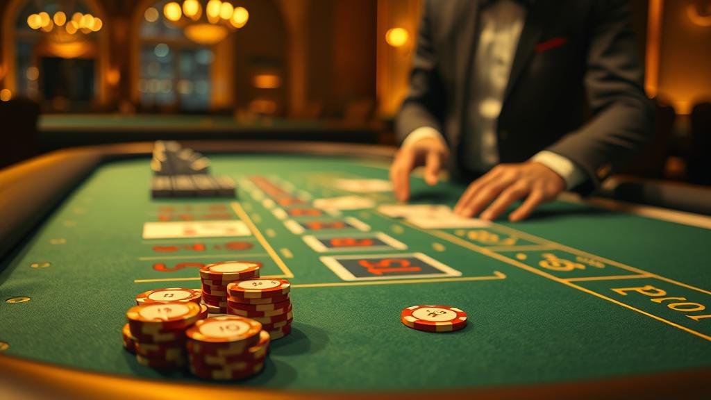 หน้าจอเกมบาคาร่าบนมือถือพร้อมตัวเลือกเดิมพัน