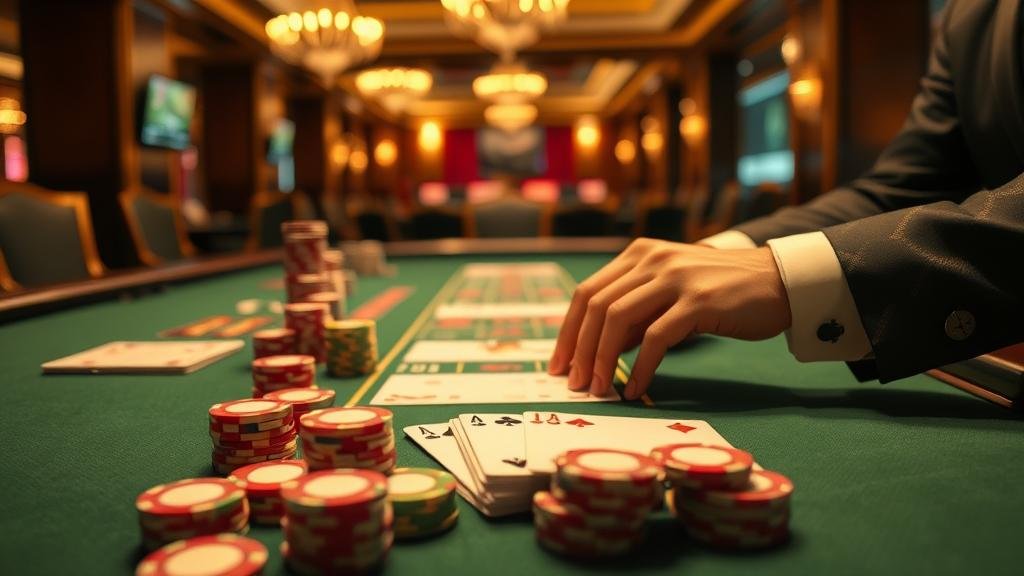 อินเทอร์เฟซเกมบาคาร่าบนแท็บเล็ต