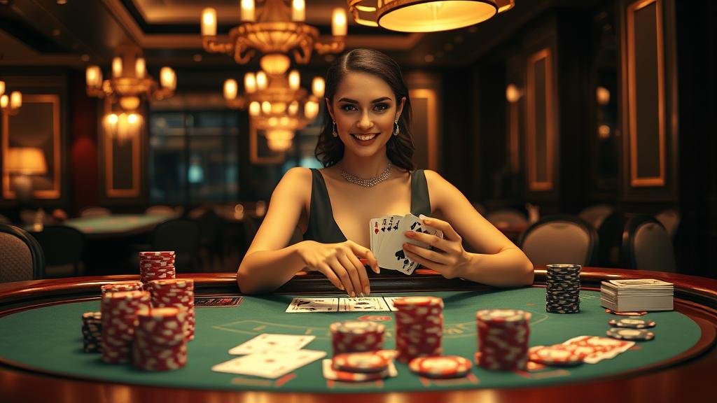 หน้าจอเกมบาคาร่าสดพร้อมตัวเลือกเดิมพันหลากหลาย