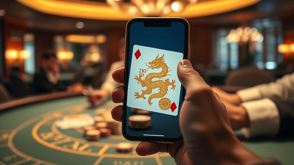 ภาพแสดงเค้าไพ่มังกรในเกมบาคาร่า