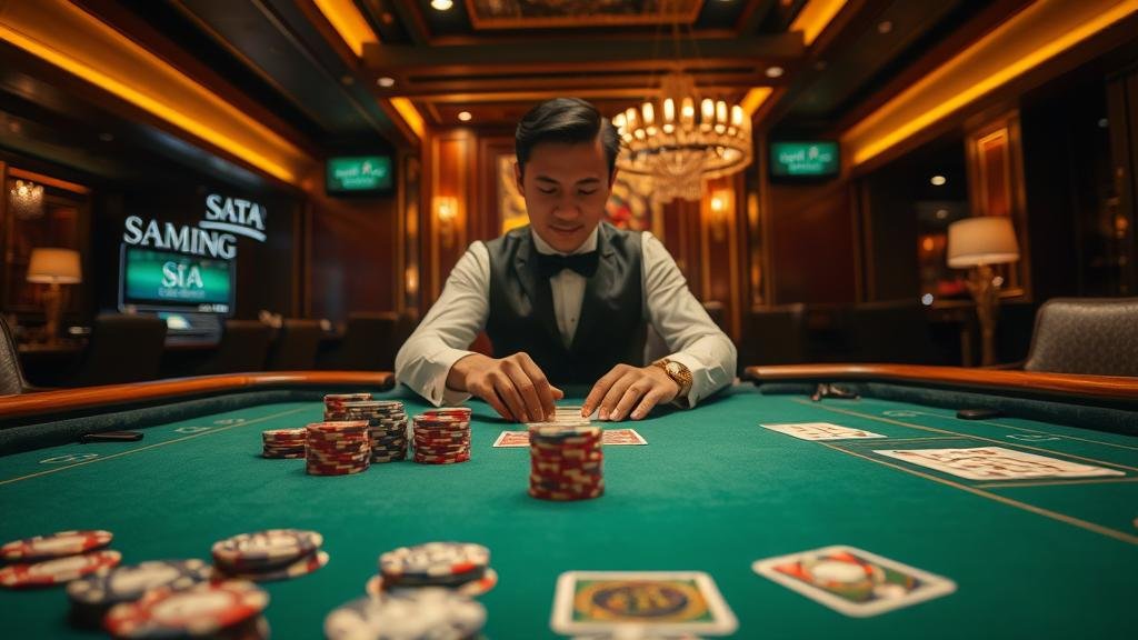 หน้าจอเล่นบาคาร่า SA Gaming พร้อมดีลเลอร์สด