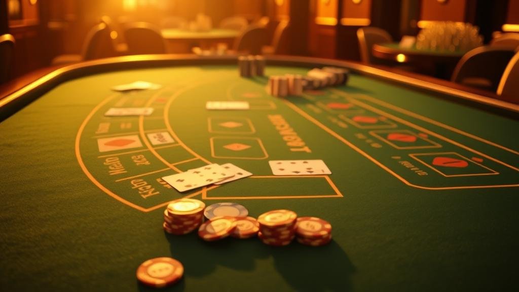 ผังโต๊ะบาคาร่าสำหรับนักพนัน ผังโต๊ะบาคาร่าแสดงพื้นที่เดิมพัน Banker และ Player