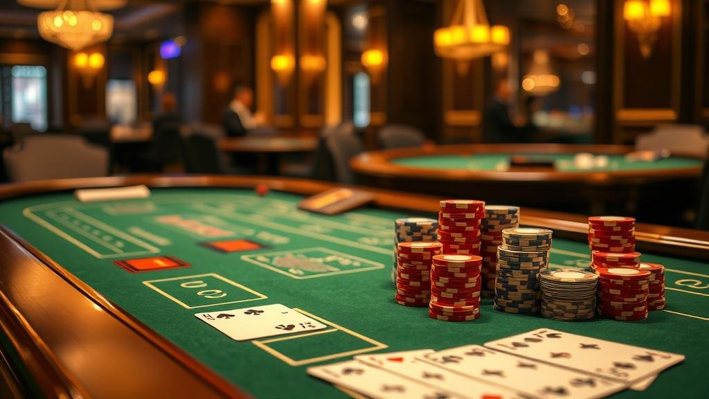 หน้าจอแสดงเค้าไพ่บาคาร่าและสถิติ