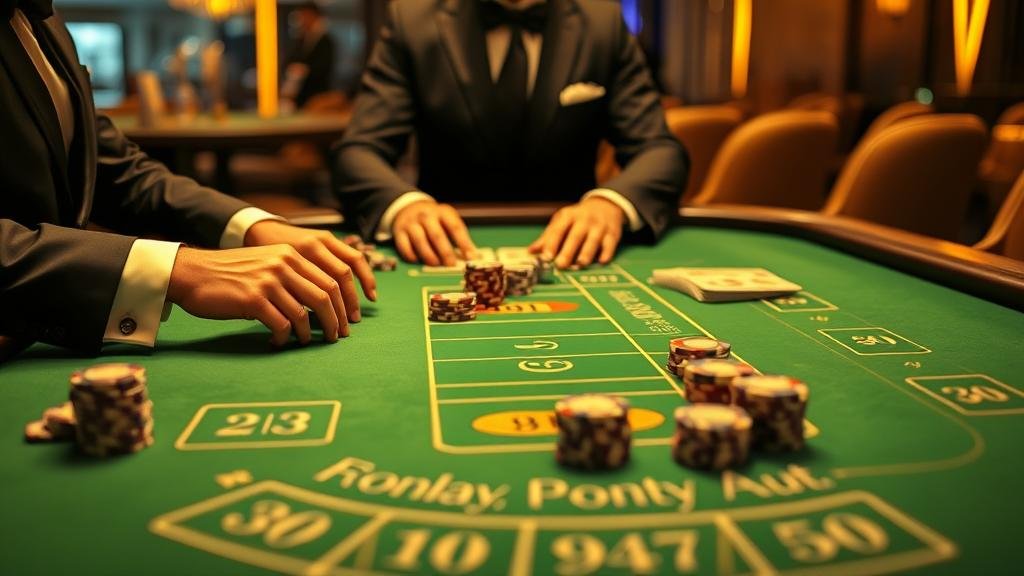 ดีลเลอร์สาวสวยในห้องบาคาร่าสด