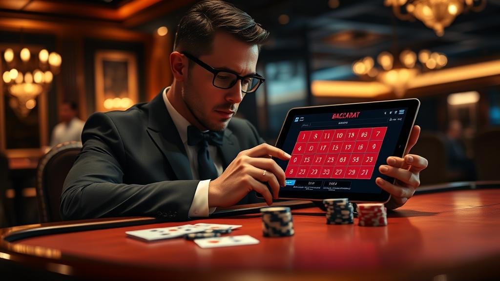 หน้าจอเปรียบเทียบการทดลองเล่นบาคาร่ากับเกมจริง