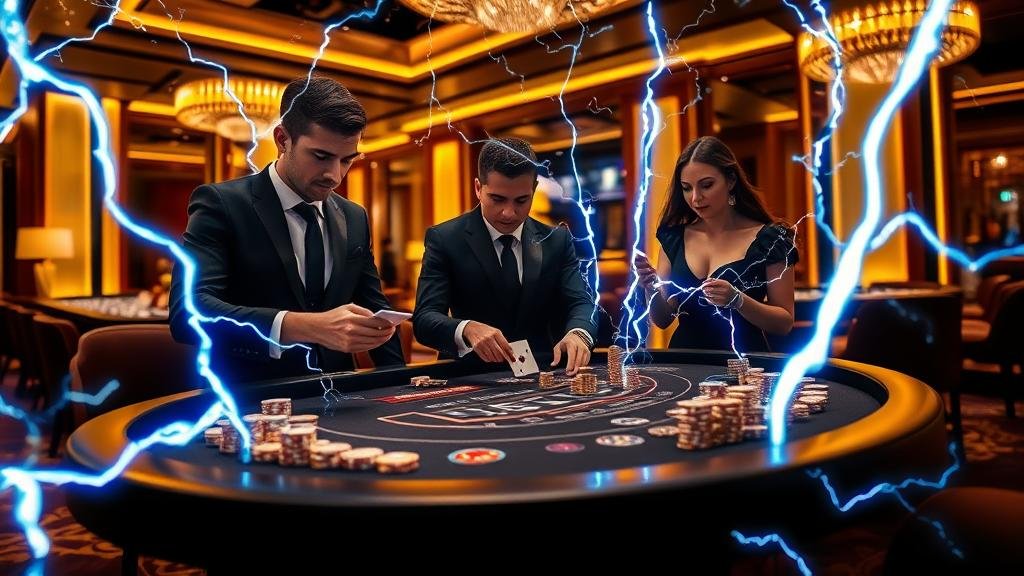 หน้าจอเกมบาคาร่าสายฟ้าแสดงตัวคูณแบบสุ่ม