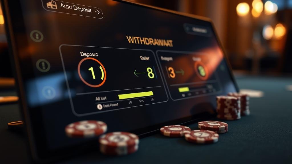 โต๊ะบาคาร่าพร้อมชิปและไพ่ แสดงตำแหน่งเจ้ามือและผู้เล่น