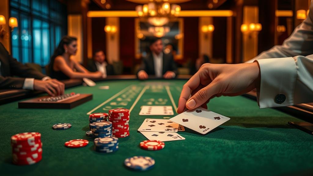 การวางเดิมพันบาคาร่าบนโต๊ะ SA Gaming