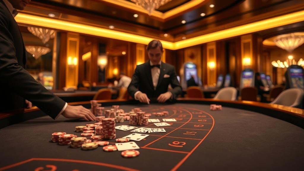 ภาพนักพนันกำลังวางแผนการเล่นบาคาร่า