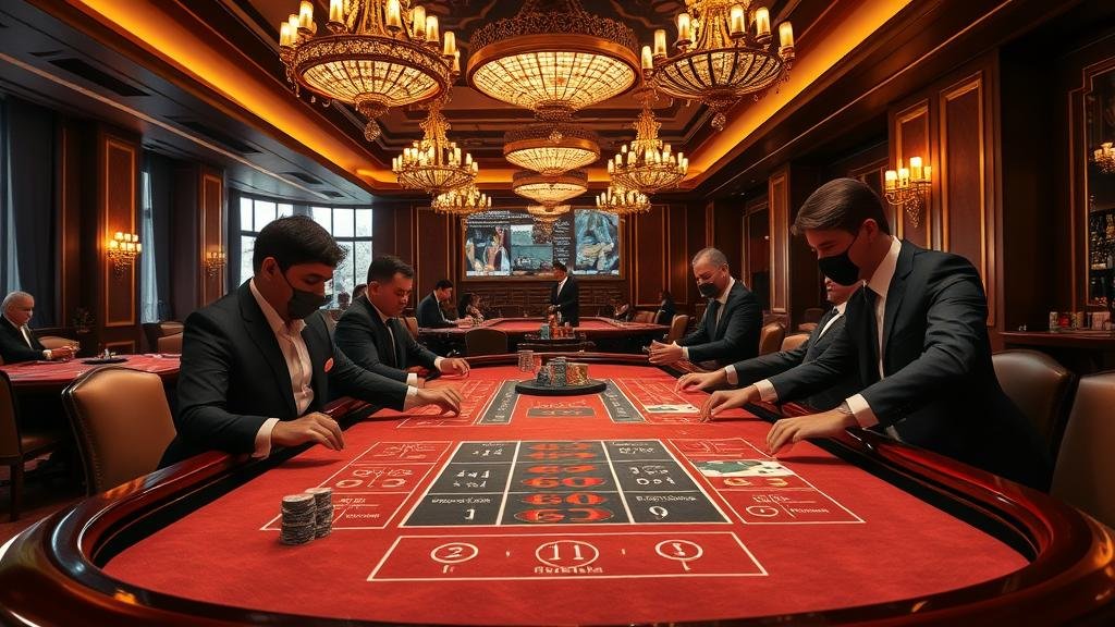 ไพ่บาคาร่าและชิปคาสิโน