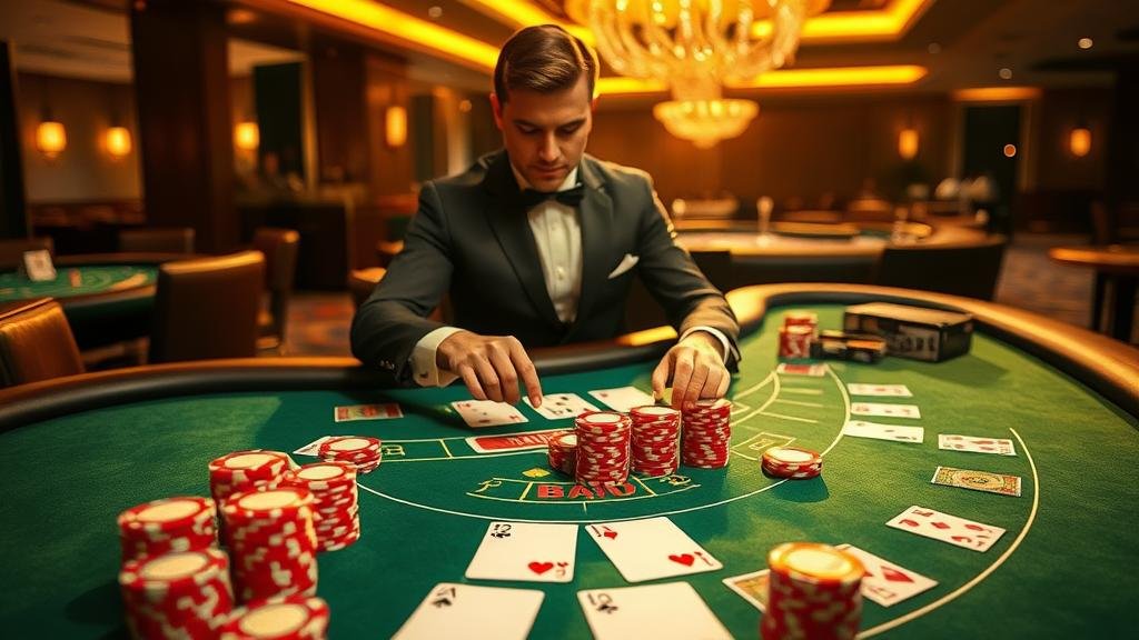 บรรยากาศหรูหราของโต๊ะบาคาร่า