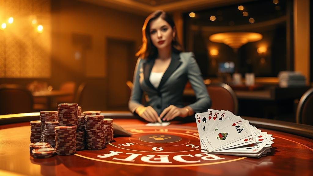 หน้าจอเกมบาคาร่าออนไลน์พร้อมตัวเลือกการเดิมพัน