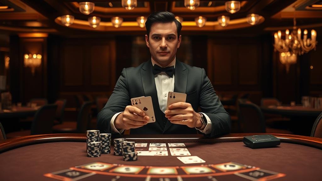 นักเดิมพันที่กำลังใช้สมาธิในการเล่นบาคาร่า