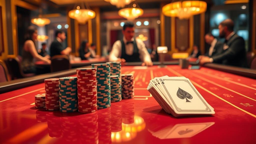 มือของผู้เล่นกำลังถือไพ่บาคาร่า