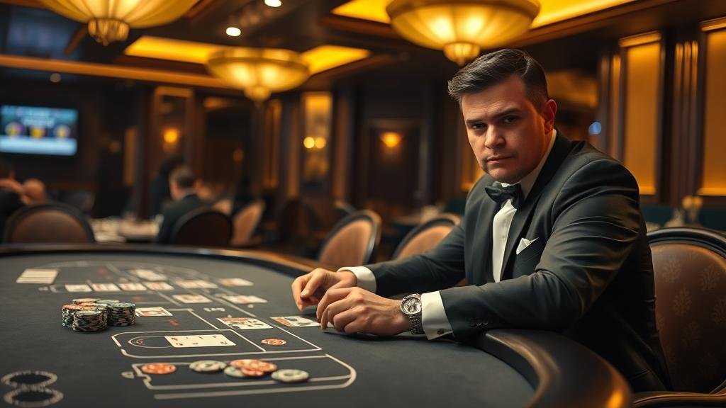 หน้าจอเกมเว้ บ บา คา ร่า แสดงตัวเลือกเดิมพัน