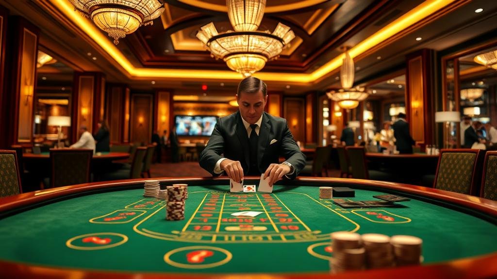 มือผู้เล่นกำลังวางเดิมพันบาคาร่า