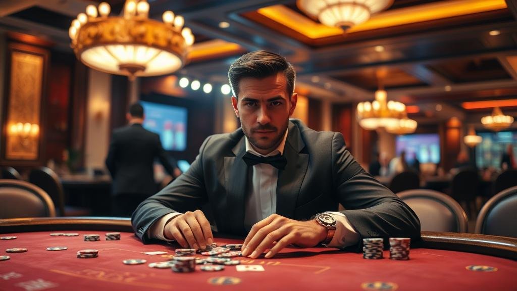 หน้าจอแสดงผล AI และเกมบาคาร่าสด