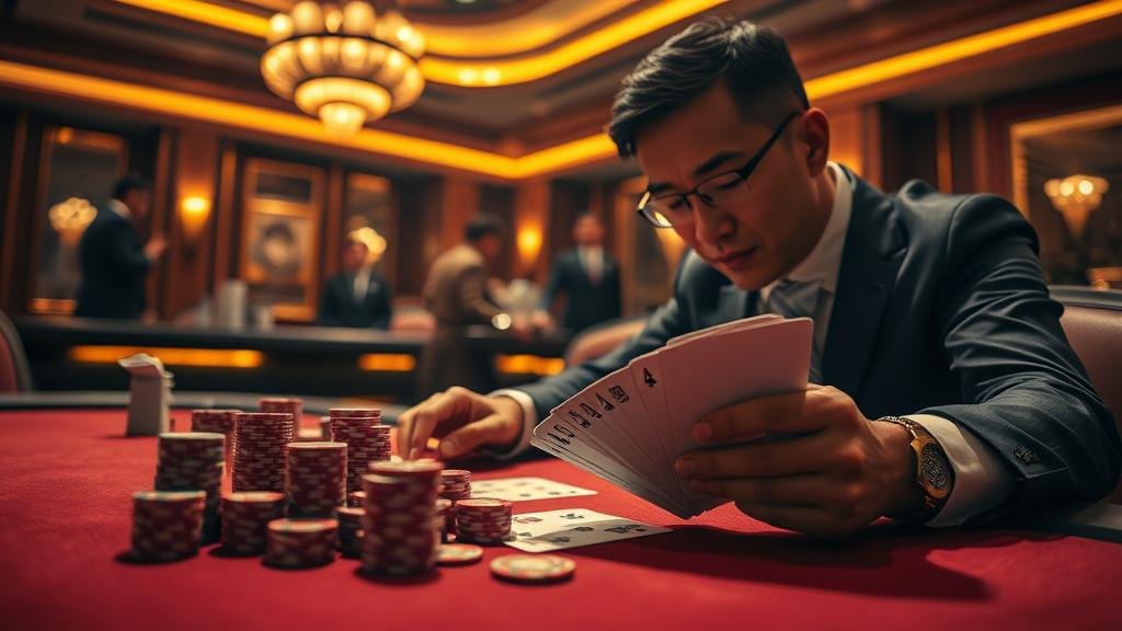 ตัวอย่างการแสดงผลเค้าไพ่บาคาร่า