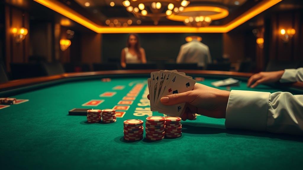 มือถือไพ่บาคาร่าพร้อมหน้าจอแสดงผลการชนะ