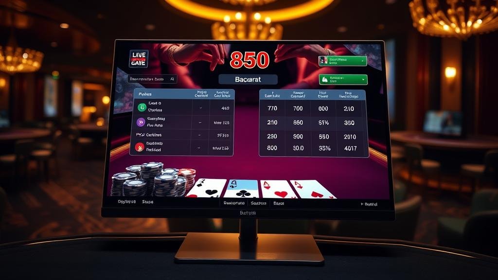 โต๊ะบาคาร่าsa พร้อมชิปและตัวเลือกเดิมพัน