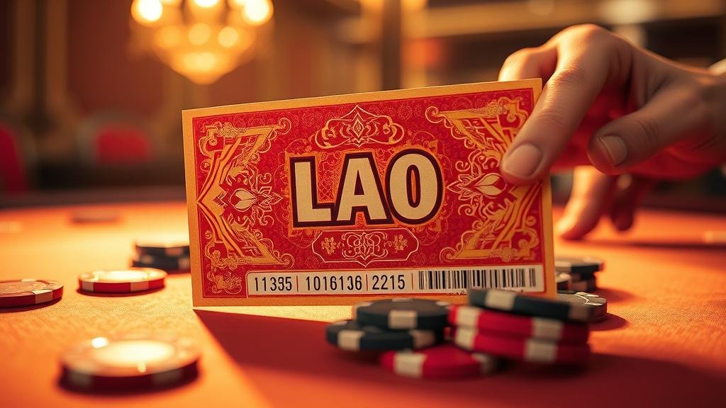 มือถือสลากหวยลาวพร้อมเลขเด็ด