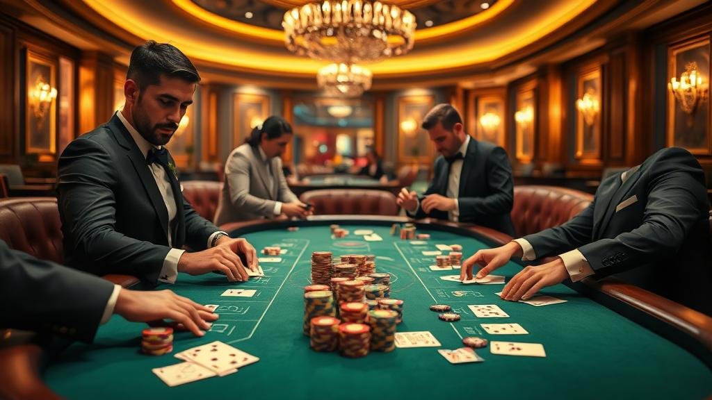 ผู้คนกำลังเล่นบาคาร่าและสล็อตออนไลน์