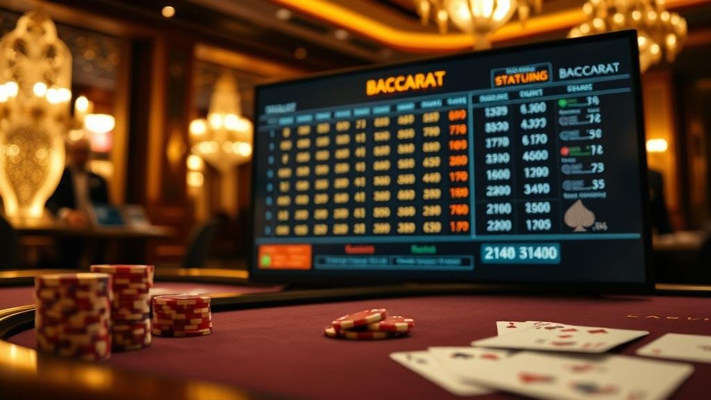 ตารางแสดงการบริหารจัดการเงินทุนในการเล่นบาคาร่า