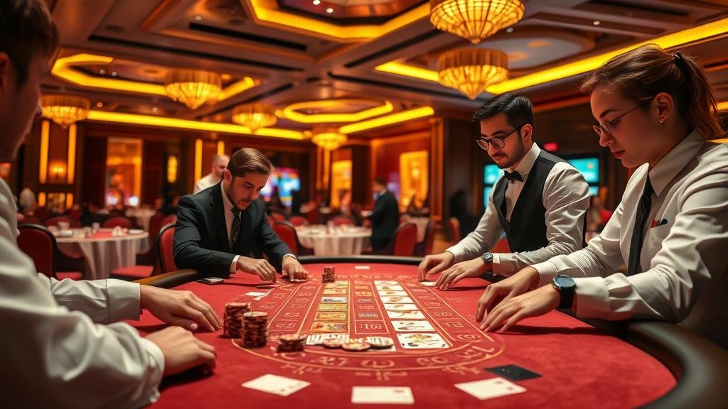 โต๊ะเกมเสือมังกร พร้อมสัญลักษณ์มังกรและเสือ