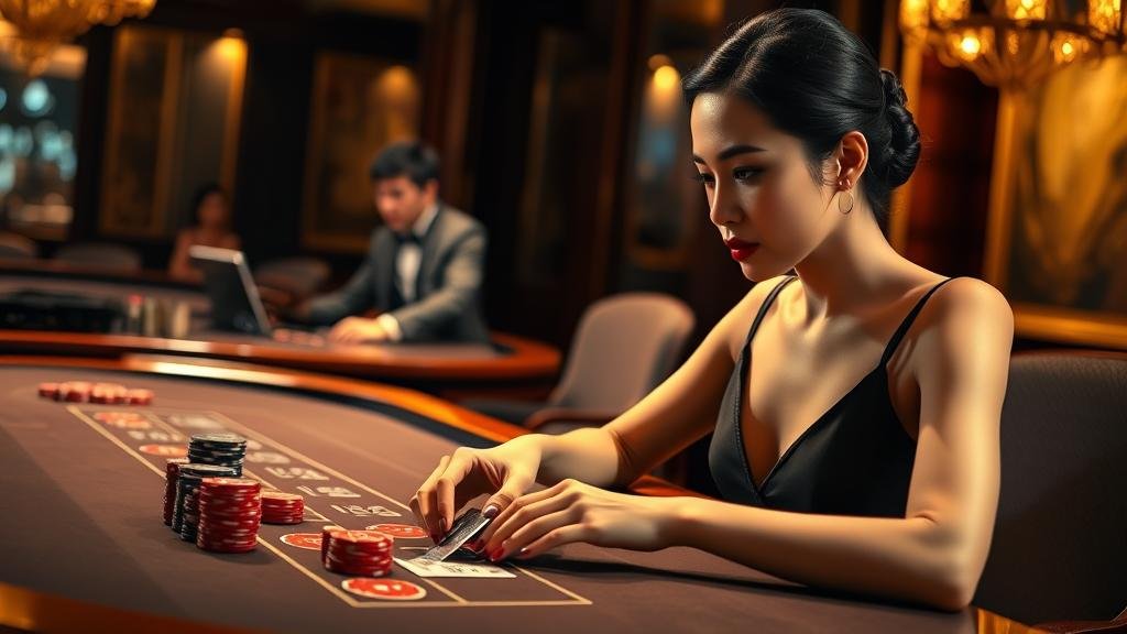 หน้าจอเกมบาคาร่าสายฟ้าพร้อมตัวคูณ