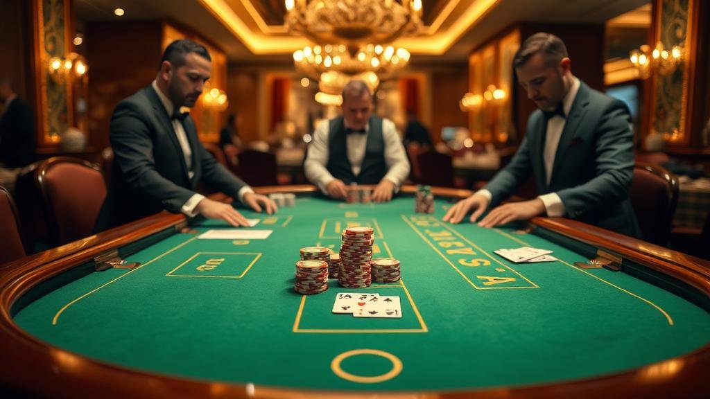 หน้าจอเกมบาคาร่าพร้อมสถิติการออกไพ่