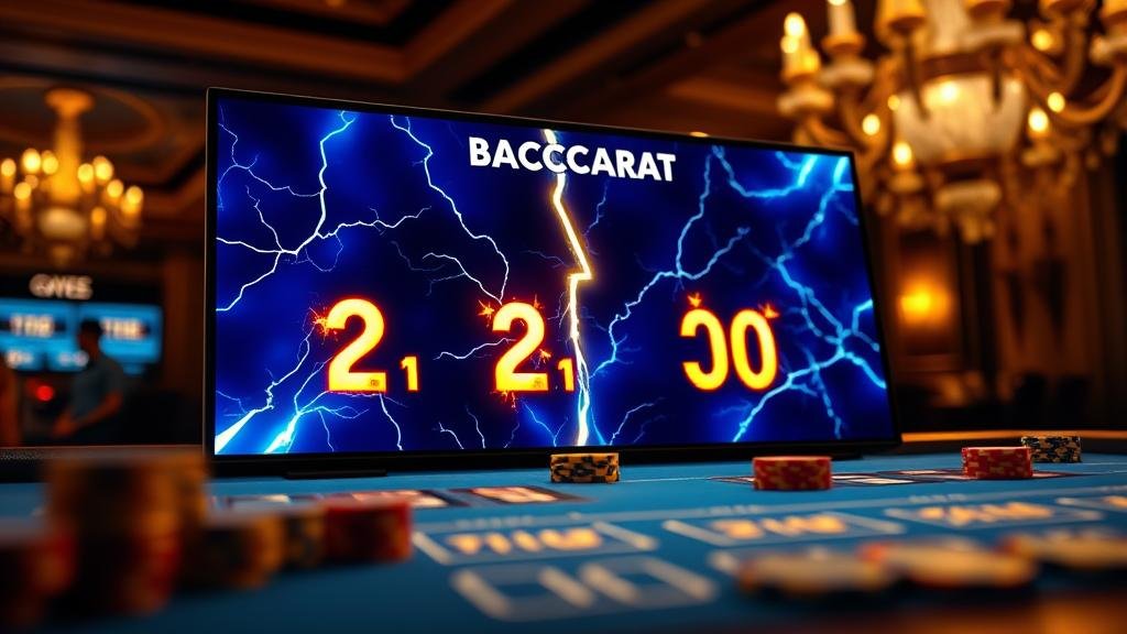 นักพนันกำลังเล่นบาคาร่าสายฟ้าบนมือถือ