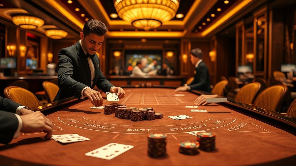 อินเทอร์เฟซเกมบาคาร่าพร้อมชิปคาสิโน