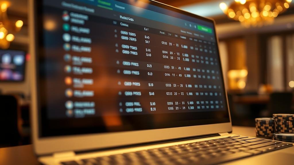 การเปรียบเทียบสถิติทีมและหน้าจอเดิมพันสด