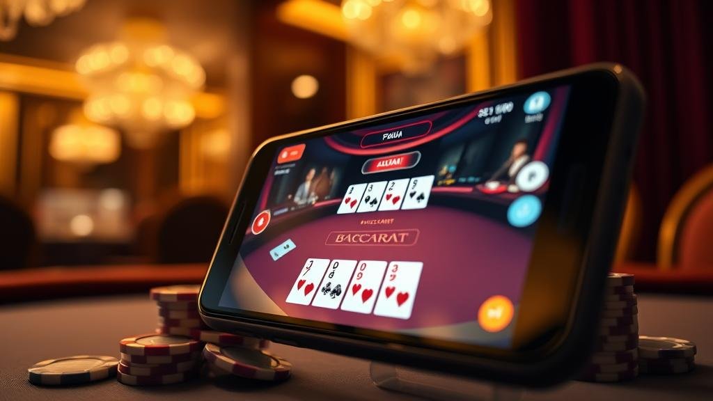 ดีลเลอร์สดกำลังแจกไพ่บาคาร่า