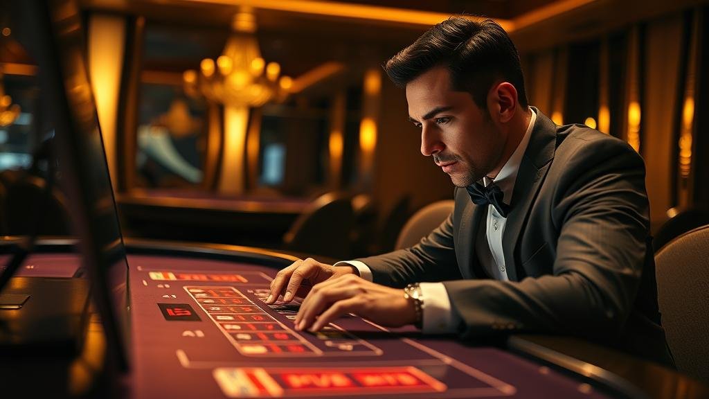 หน้าจอการเล่นบาคาร่าสดพร้อมตัวเลือกการเดิมพัน