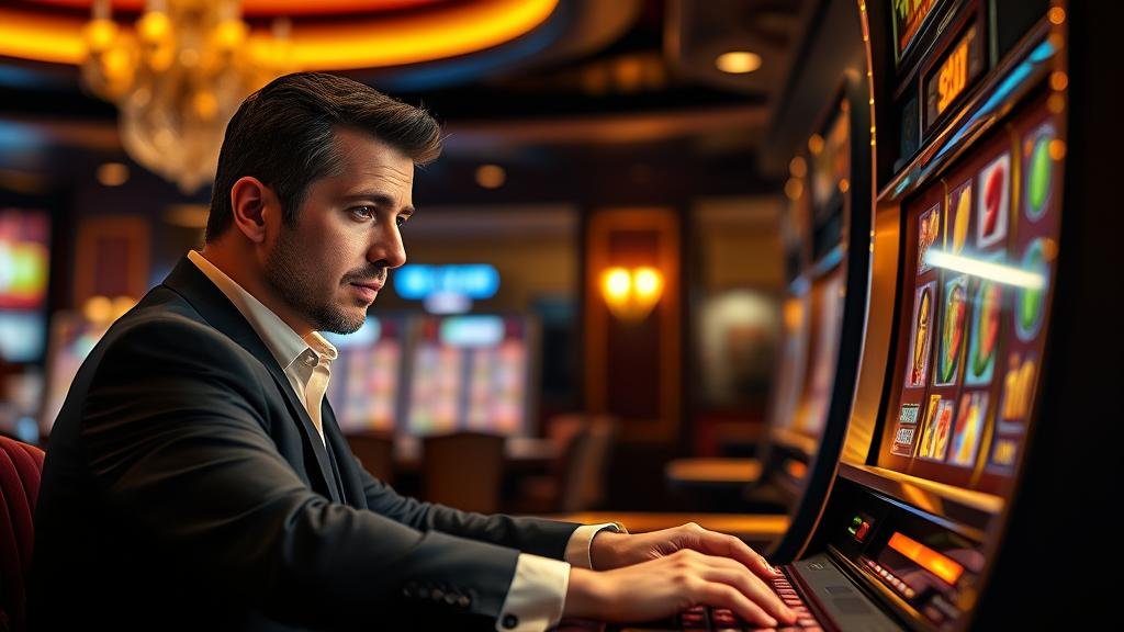 หน้าจอโทรศัพท์แสดงเกมสล็อตพร้อมฟีเจอร์ฟรีสปิน