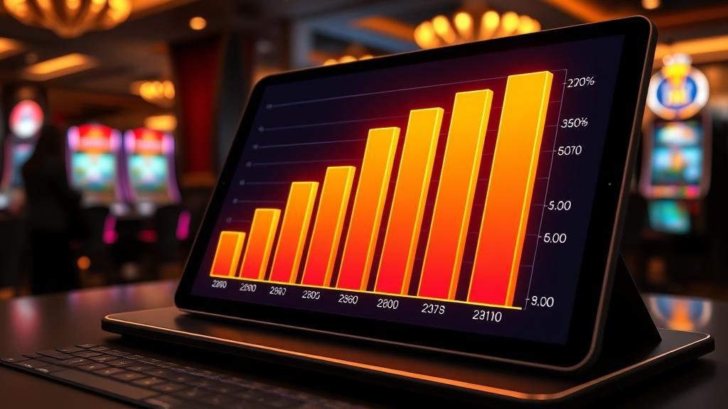 ภาพกราฟิกแสดงรอบโบนัสและตัวคูณในเกมสล็อต