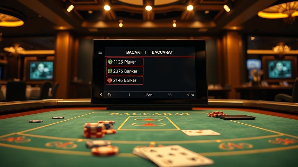 ตัวอย่างตารางสถิติบาคาร่าบน Android แสดงเค้าไพ่ปิงปอง