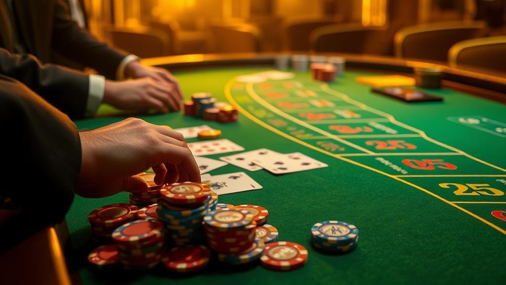 ภาพแสดงเค้าไพ่มังกรและปิงปองในบาคาร่า