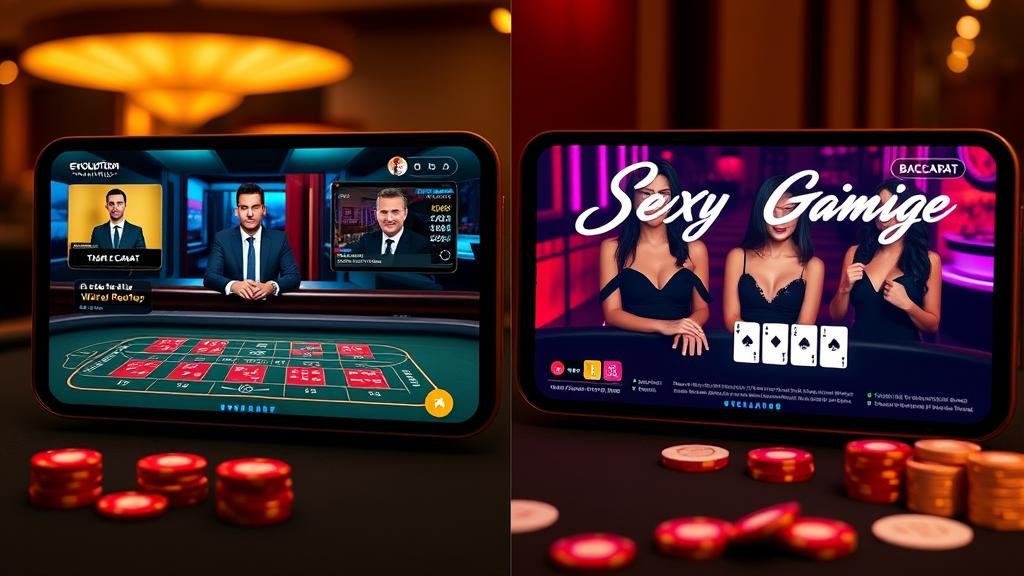 หน้าจอเล่นบาคาร่าบนมือถือพร้อมการตั้งค่า