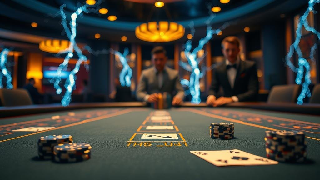 ตัวอย่างเค้าไพ่สองตัดในเกมบาคาร่า