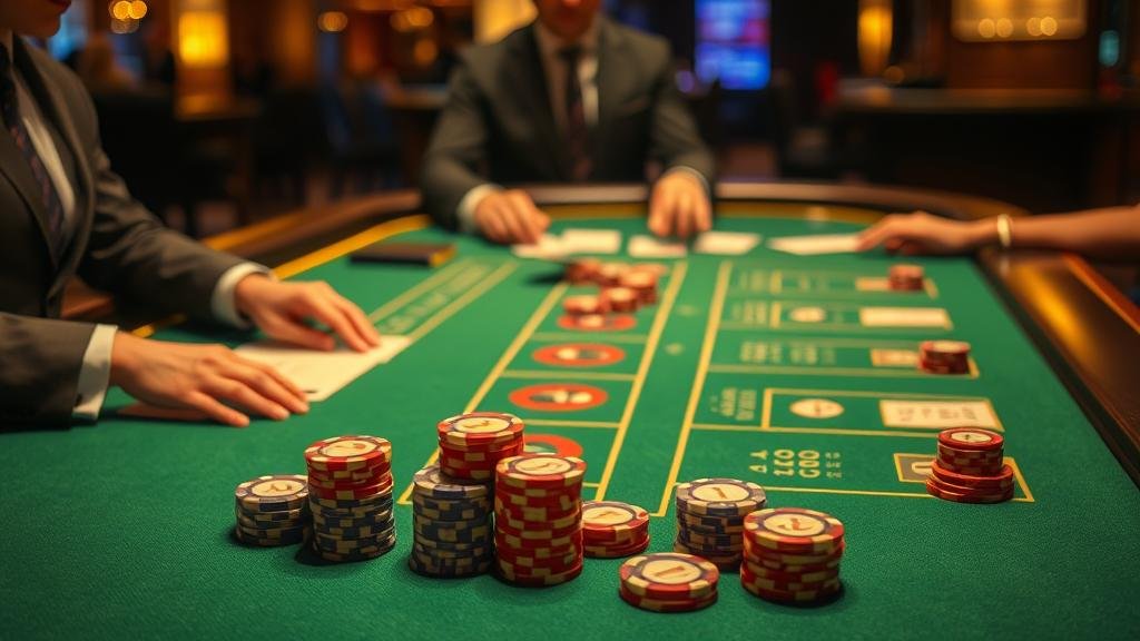 หน้าจอเกมบาคาร่า Playtech บนคอมพิวเตอร์