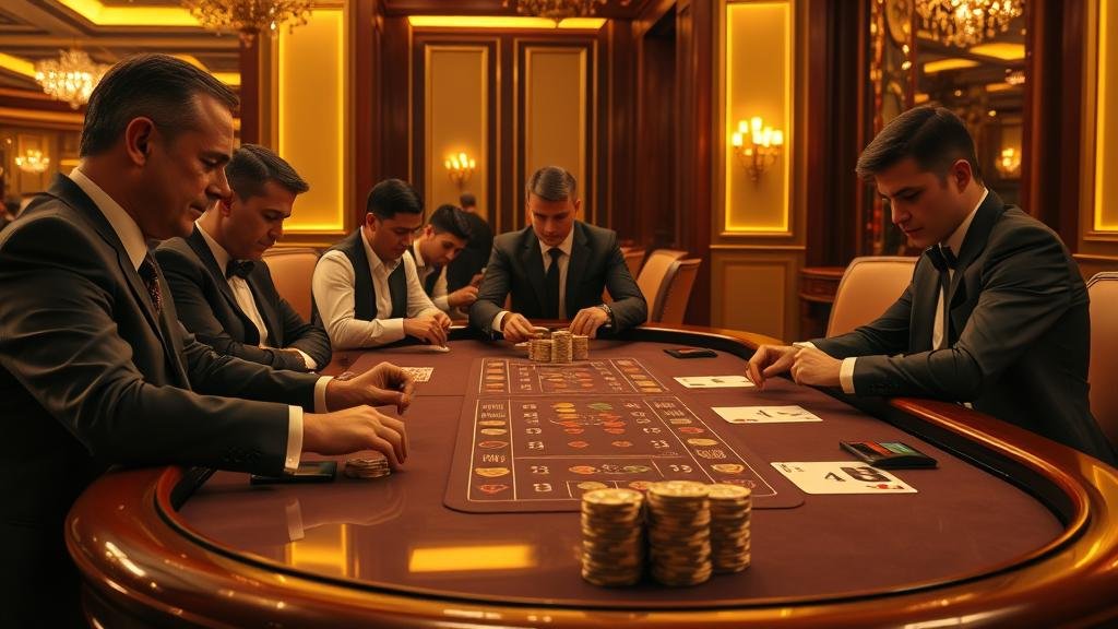 หน้าจอเกมบาคาร่าออนไลน์พร้อมตัวเลือกการเดิมพัน