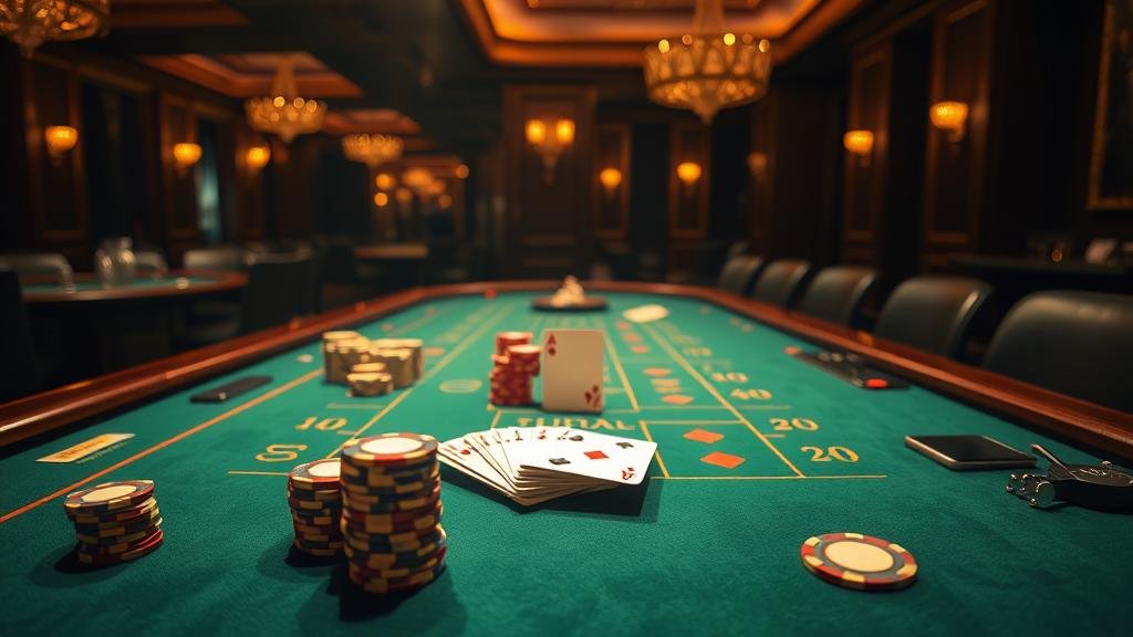 การเล่นบาคาร่าบนโต๊ะคาสิโน