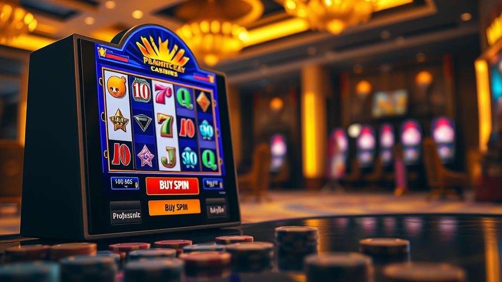 ปุ่มซื้อสปินในเกมสล็อต Pragmatic Play