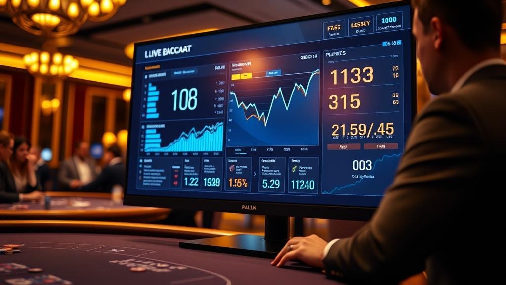 ดีลเลอร์สาวสวยกำลังแจกไพ่บาคาร่า