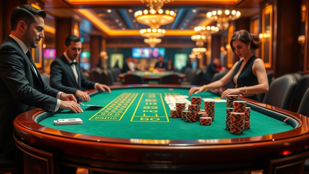 หน้าจอโทรศัพท์มือถือแสดงเกมบาคาร่าพร้อมตารางจ่ายเงิน