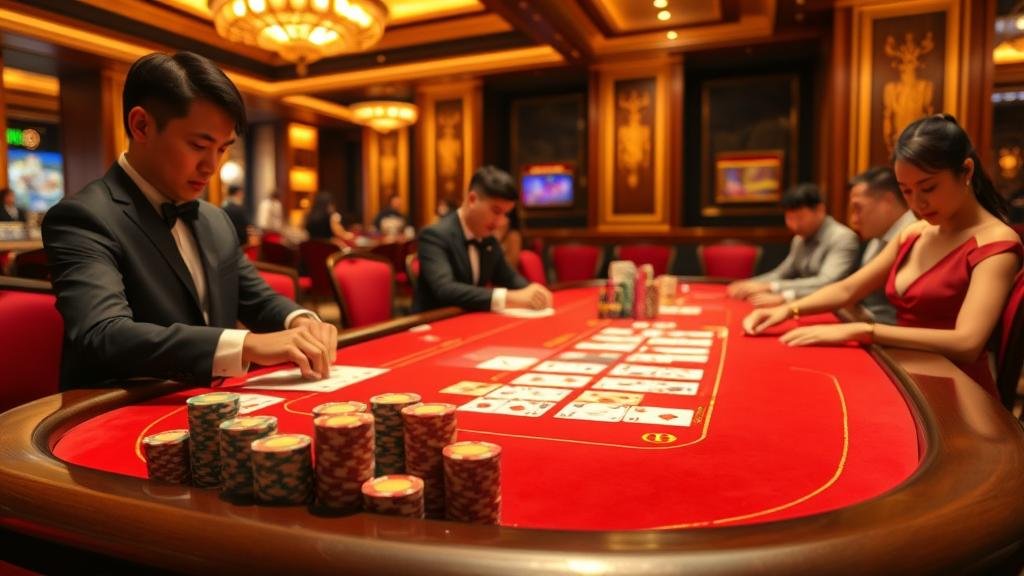 ตัวอย่างเค้าไพ่บาคาร่า: มังกร และ สลับคู่