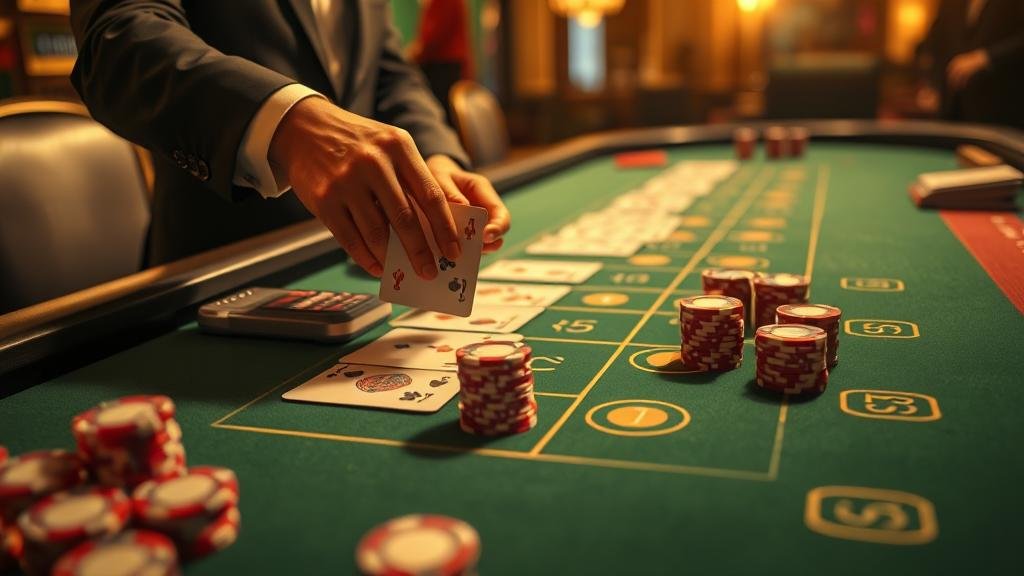 ไพ่บาคาร่าและชิปคาสิโน